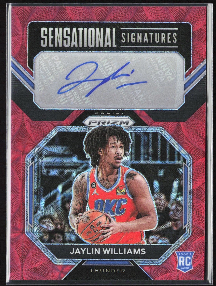 2022-23 Panini Prizm Jaylin Williams Sensational Signatures Choice