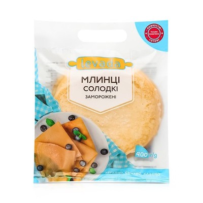 Bliny Pfannkuchen süß ohne Füllung Levada, 400 g Блинчики сладкие, без начинки