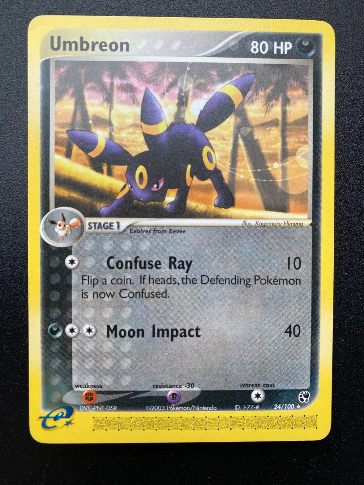 Umbreon 24/100 Non-Holo Rare - EX Sandstorm E Series - Pokemon TCG Card LP/NM