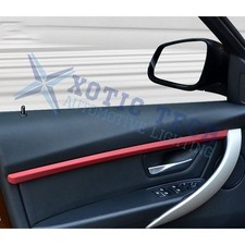 4pcs Red Interior Door Molding Strip Set Trim Fit For Bmw 3 Series F30 F31 12-18 4pcs Red Interior Door Molding Strip Set Trim Fit For Bmw 3 Series F30 F31 12-18