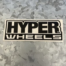 Vintage Hyper Skate Wheels Decal Sticker Black & White