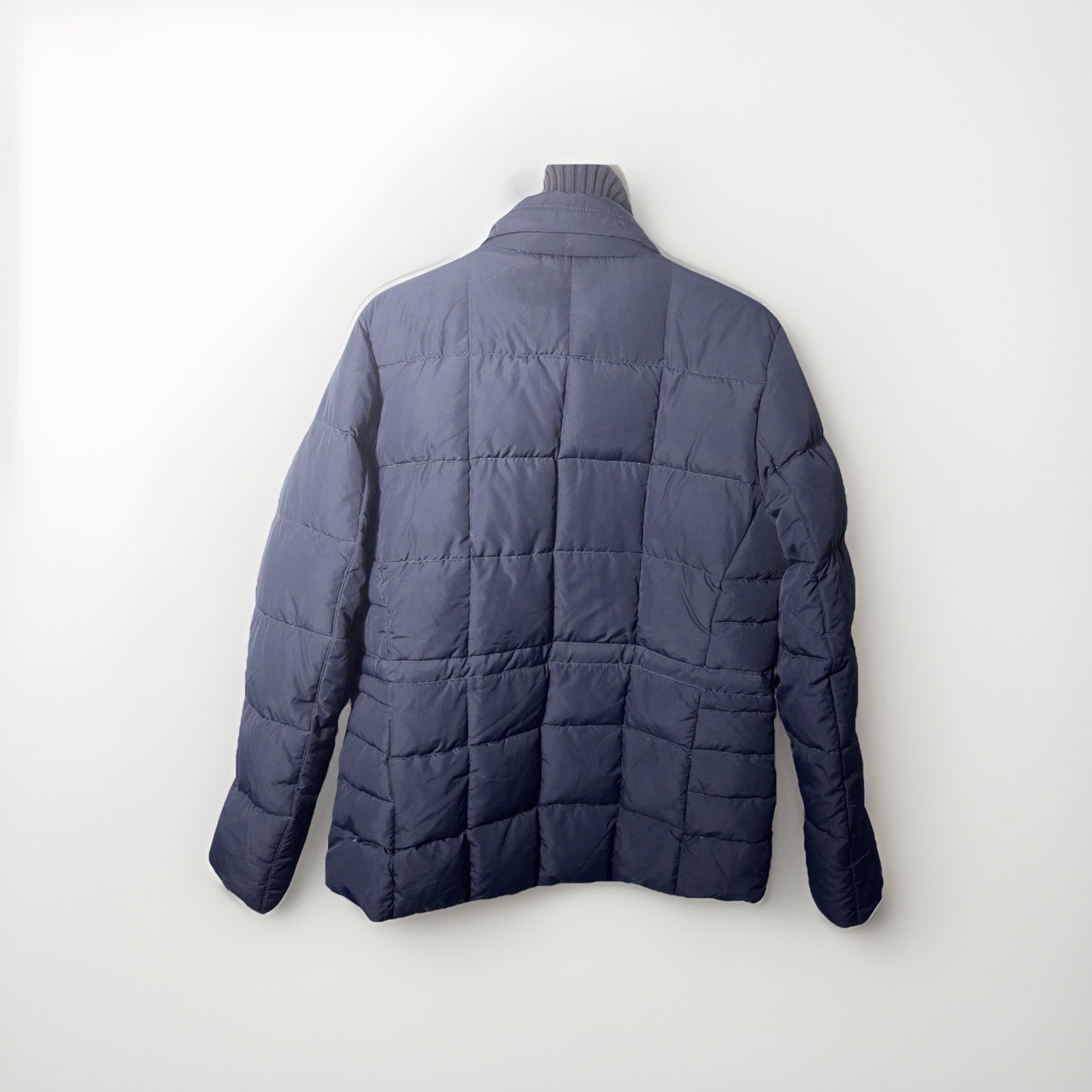 Tayberry Womens Duck Down Puffer Jacket Blue Quilted Zip Coat Size M image 3