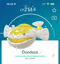 Pokémon Shiny Dondozo Trade 0r P T C GO Read Description