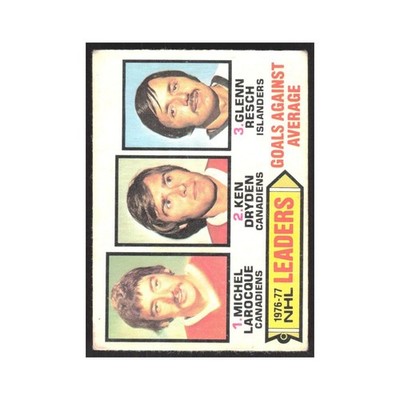 1977 O-Pee-Chee Dryden Larocque Resch GAA Leaders #6