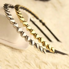 Studded Headband Women Punk Gothic Spike Rivet Hair Band Casual Party Style