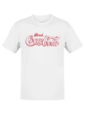 Coca-Cola Official Licensed Classic Logo Design Men's T-shirt
