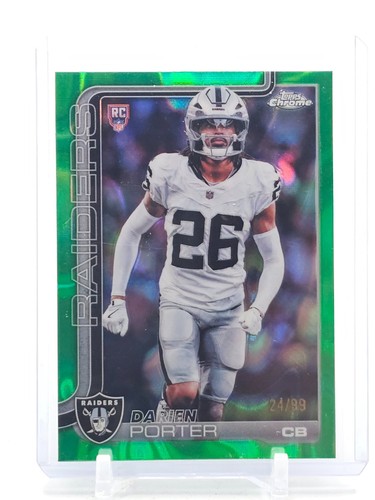 DARIEN PORTER 2025 TOPPS CHROME GREEN LAVA REFRACTOR ROOKIE RC /99 #367 Q4846
