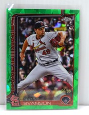 MATT SVANSON ~ 2025 Topps Chrome Update SAPPHIRE RC ~ GREEN REFRACTOR #66/99
