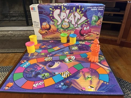 VTG 1990 MILTON BRADLEY SPLAT THE BUG SQUISHIN' RACE BOARD GAME