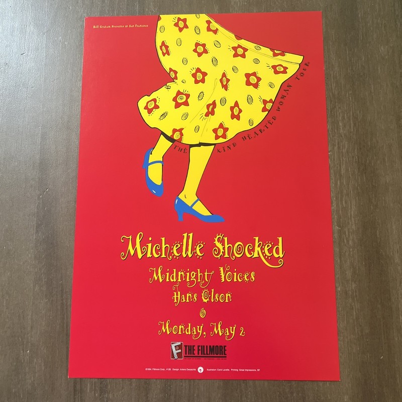 Michelle Shocked Original Concert Poster 1994 F-126 Fillmore San Francisco 