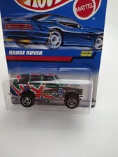 1997 Hot Wheels #868 Range Rover Classic SUV Green w/SB & British Racing Livery