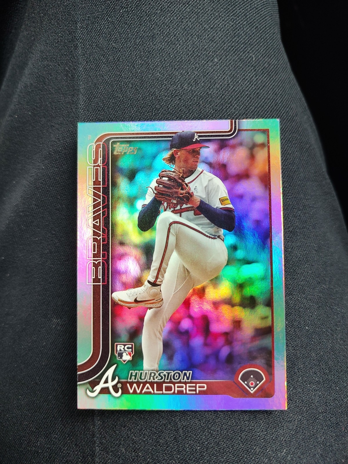 2025 Topps Series 1 - Hurston Waldrep #253 Rainbow Foilboard (RC)