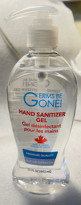Germs Be Gone! hand sanitizer gel Premium Quality 15 fl oz Exp3/23(A1)