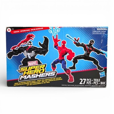 Marvel Super Hero Mashers Spider-Man, Venom & Miles Morales Set [DAMAGED BOX]