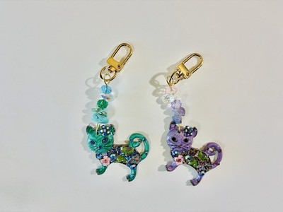 Fancy Kitty Keychain/Charm (Choice Of Kitty s Color)