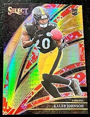 2025 Panini Select KALEB JOHNSON Lucky Envelope Prizm /8 RC #252  Club -Steelers