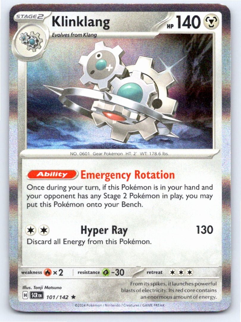 2024 POKEMON KLINKLANG STELLAR CROWN 101/142 HOLO R NM A76215 FREE S&H