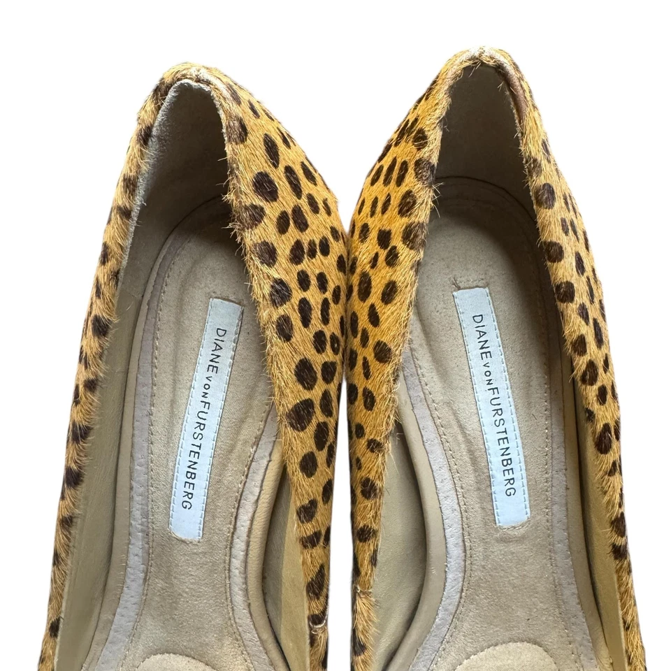 Diane von Furstenberg Zapatos Mujer Leopardo Pelo Poni Pelo de becerro Tacones de aguja Foto 3 de 4