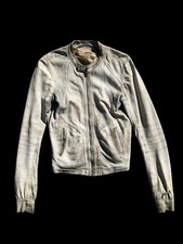 Rick Owens White Blistered Leather Intarsia J...