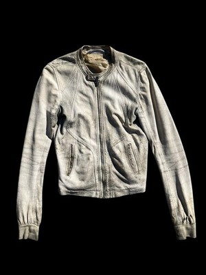 Rick Owens White Blistered Leather Intarsia Jacket (2009) | eBay