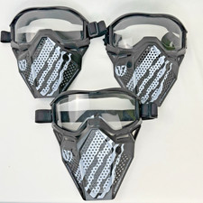Lot of 3 Nerf Rival Phantom Corps Protective Face Masks Black Safety Gear