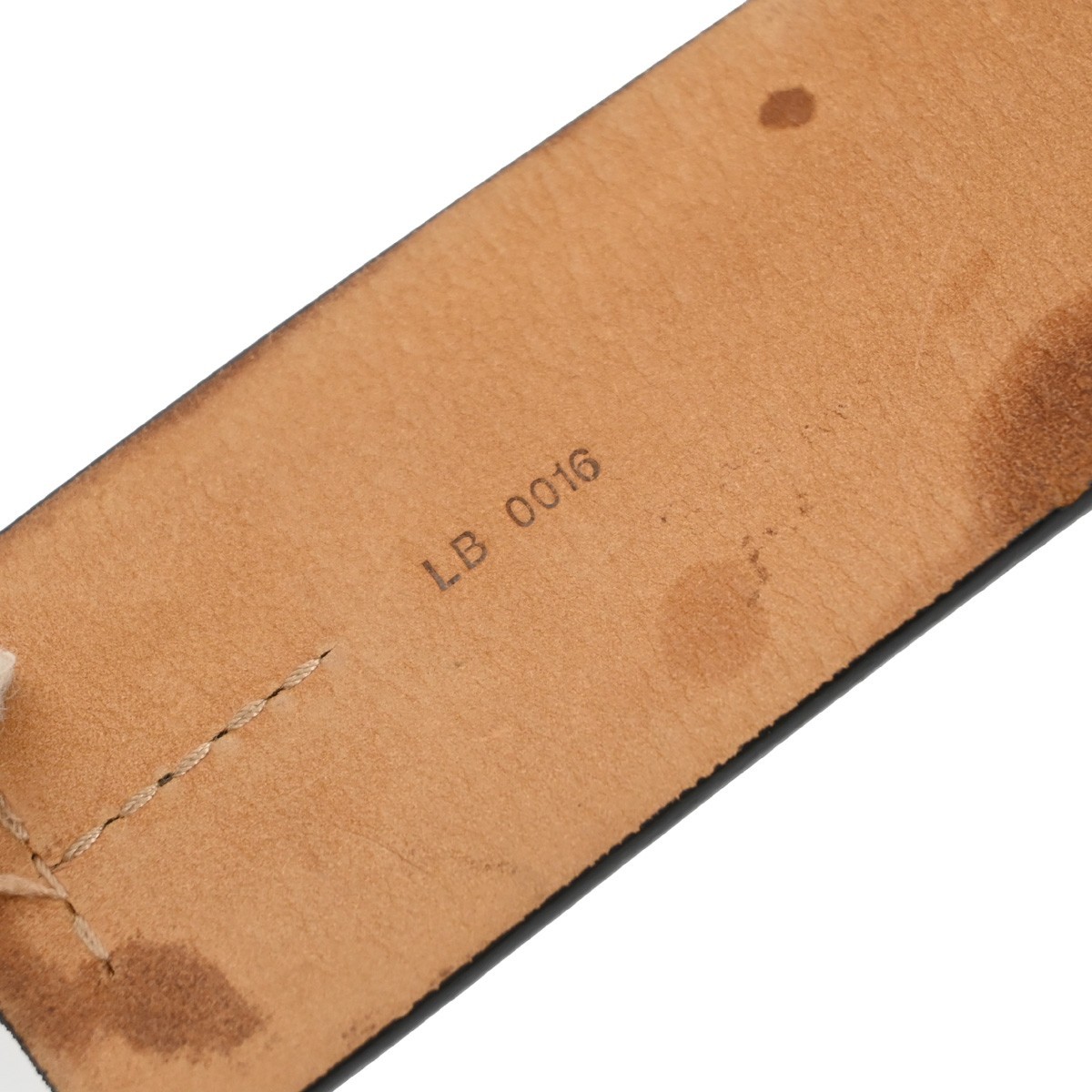 LOUIS VUITTON Logo Ceinture Utah Belt 110/44 Leather Brown  display picture 1