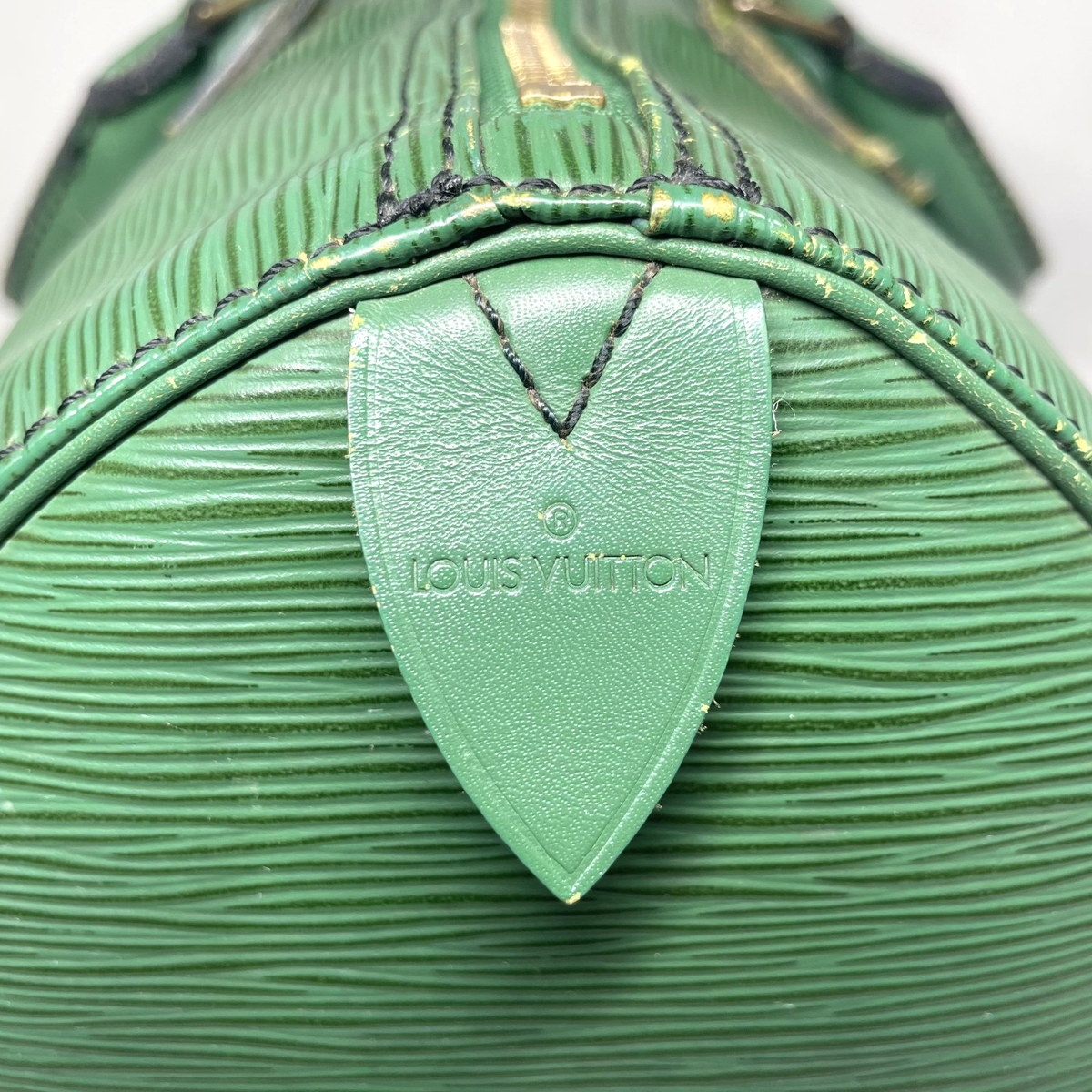 LOUIS VUITTON Speedy 35 Hand bags M42994 Epi Green Leather Boston