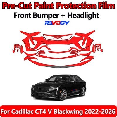 8.5Mil PreCut Front Bumper PPF Kit Film For Cadillac CT4 V Blackwing 2022-2026