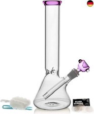11" Glaswasserpfeife 14,5 mm Glasbong Wasserbong Percolator Filter Recycler