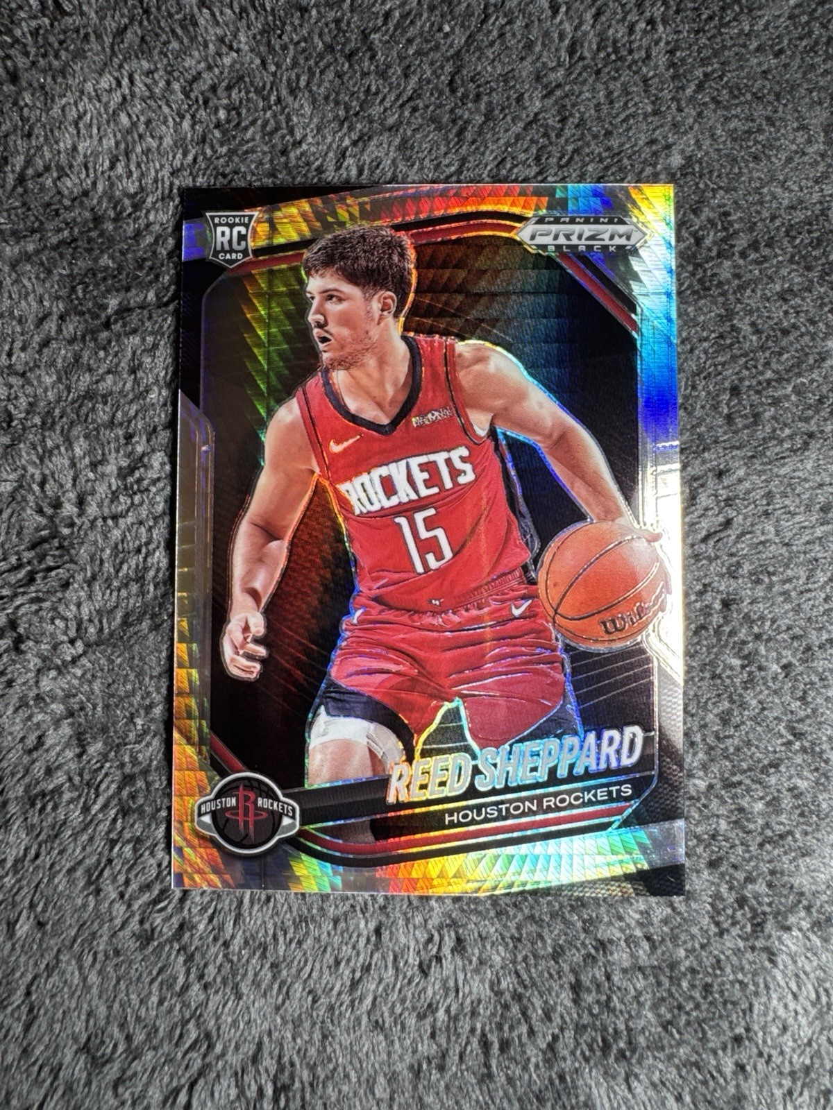 2024-25 Panini Prizm Black Reed Sheppard Hyper Prizm Rookie RC #145