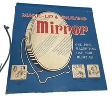 Vintage Make-Up & Shaving Mirror in Original Packaging 7 3/4" Diameter