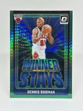 2024-25 Donruss Optic Winner Stays Hyper Green Dennis Rodman /249 Chicago