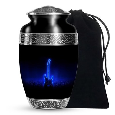 Blue Guitar Urns for Ashes Adult Mom, Large Urn (10 Inch)