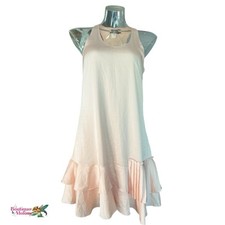 Banana Republic Dress Pale Pink Racer Back Flowy Satin Size 4