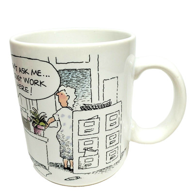 Hallmark Coffee Mug Dont Ask Me I Just Work Here Tea Cup Drink Office Work Gift