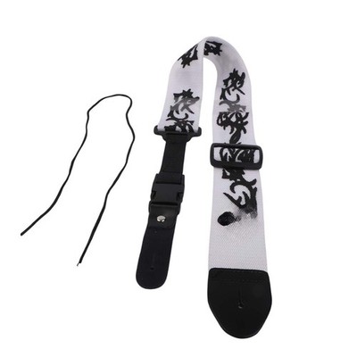 Verstellbarer Gurt Gitarrengurt Nylon weiß verstellbar für Elektro Akustik