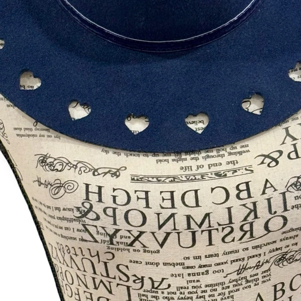 Gymboree Girl’s Navy Blue Heart Cutout Felt Hat - Image 2 of 4