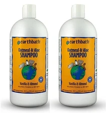 EarthBath Oatmeal & Aloe Shampoo, Vanilla & Almond Fragrance 32 Oz - 2 Pack