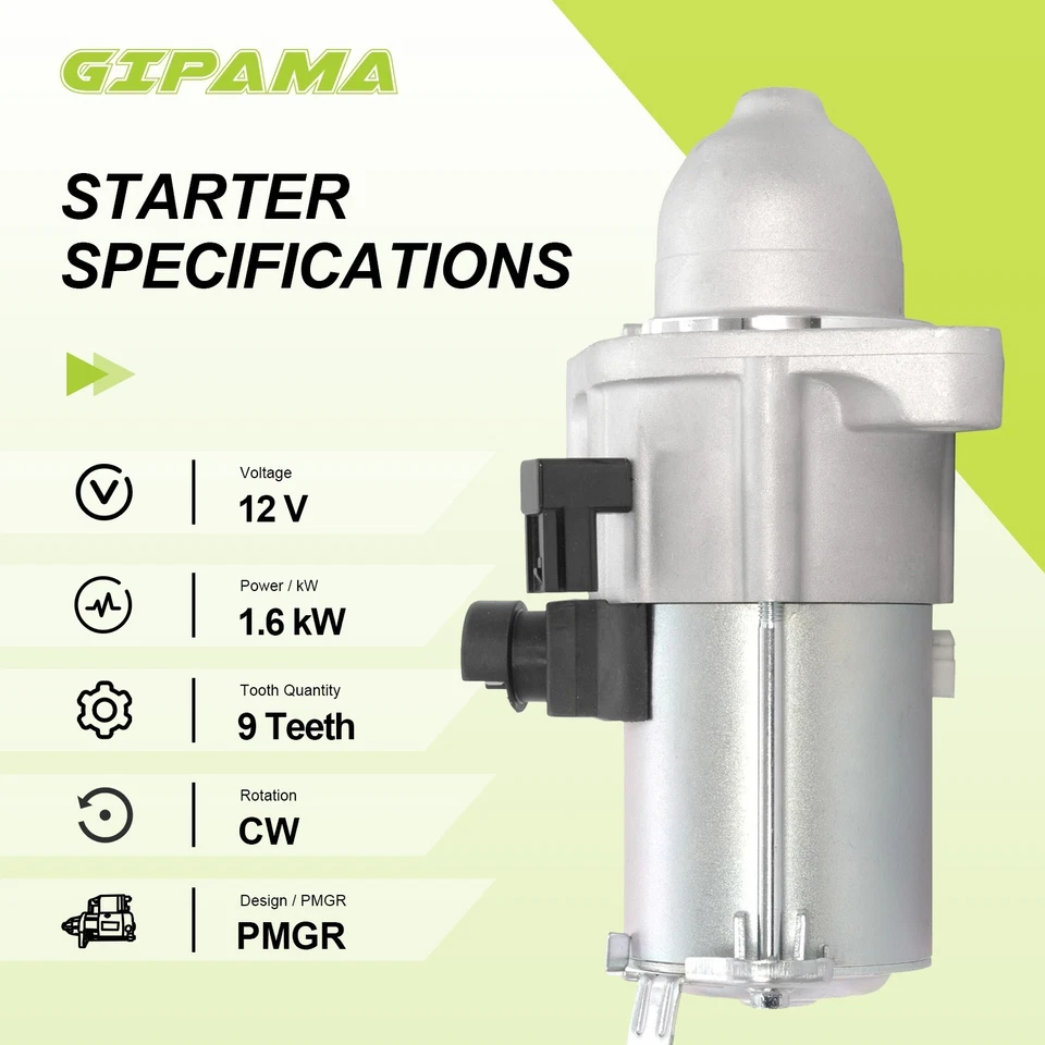 Gipama 19280N Starter for Honda Civic CR-V Crosstour, Acura ILX L4 2.4L(19280N) Foto 3 de 4