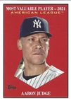 Aaron Judge 2025 Topps Update Most Valuable Insert Card