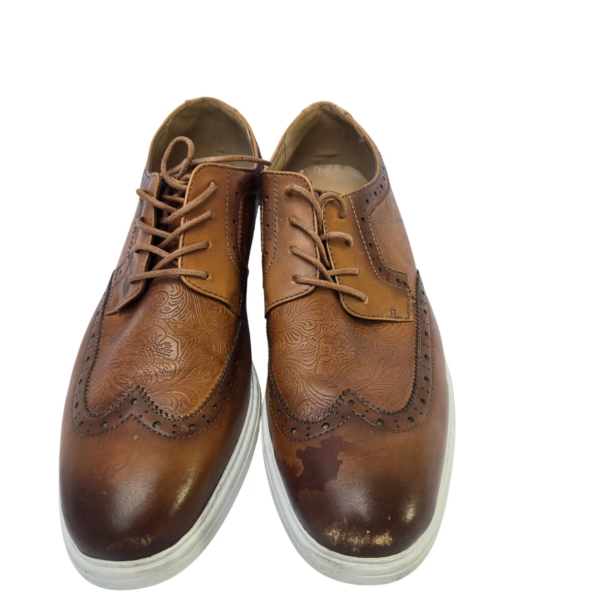 BRAND NEW LA MILANO Thomas Leather Cap Toe Lace Up Oxford Boots B51573 Size 11 Mens Genuine Leather Boots Cosy-1-darkbrowndarkgrey | La  main image 4