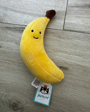 Jellycat Fabulous Banana Plush Bag Charm Keychain Cute Soft Collectible Gift NWT