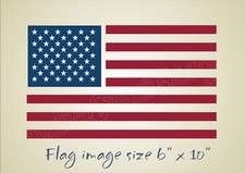 Stencil 10" American Flag 50 Stars Stripes Country Patriotic Soldier DIY Signs