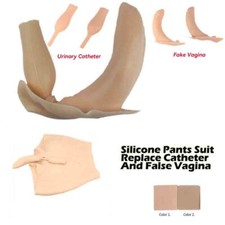 Interchangeable Urinary Catheter And Fake Vagina Of The Silicone Pants Suit