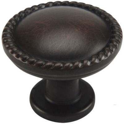 COSMAS 38ea Deco ROPE Kitchen Drawer Pull Knob 30 mm Oil Brushed Bronze