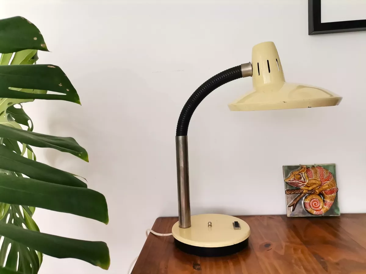 Vintage 60s Mid Century Modern industrial metal goose neck work