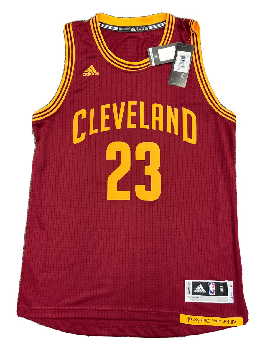 New Lebron James Mens Medium Cavaliers Rev 30 Red Adidas Swingman