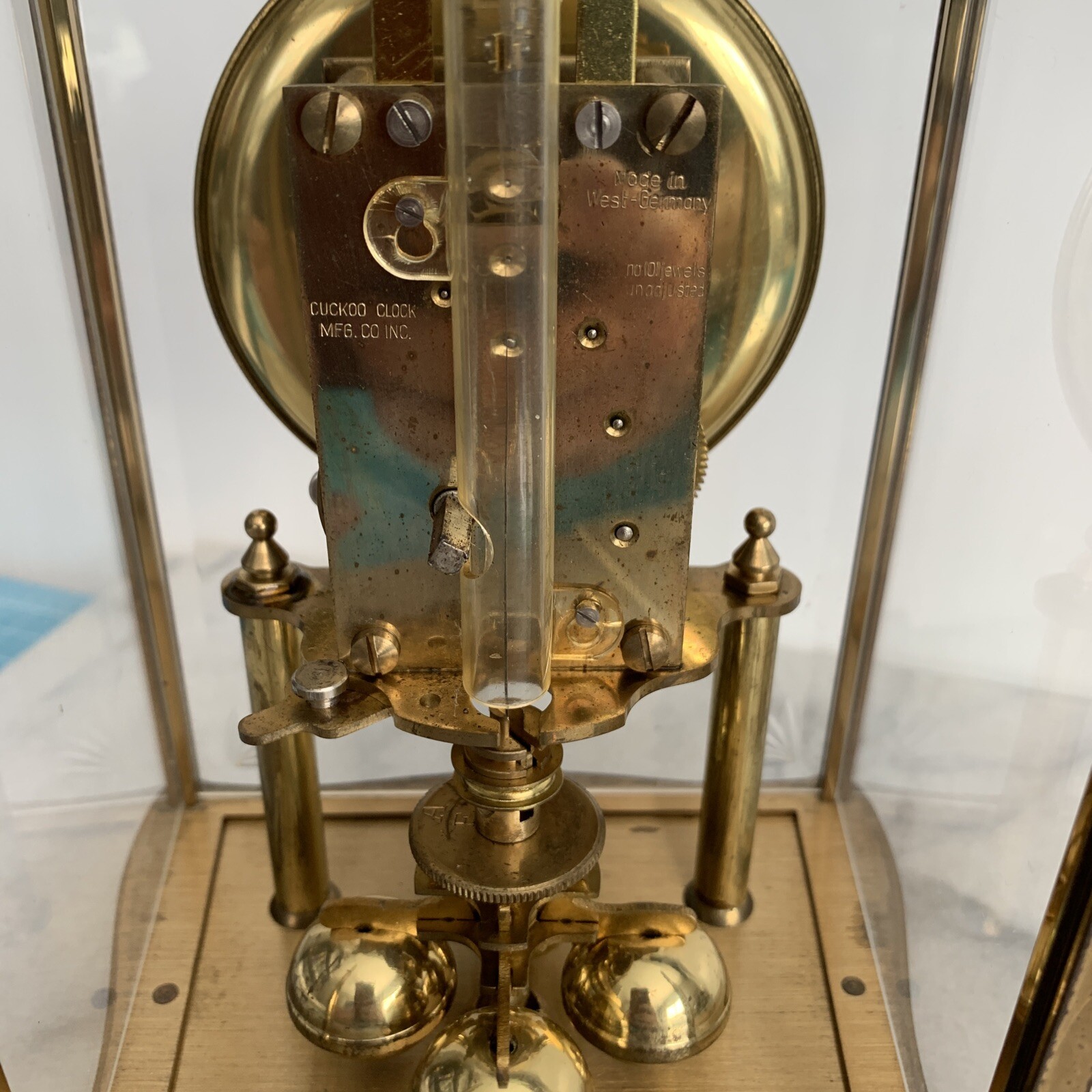 Vintage KUNDO Germany Mid Century 400 Day Anniversary Brass Mantel