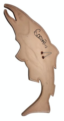 Handcrafted Ceramic Pottery Salmon Fish Wall Art 18" x 9" Unique Home Decor - Picture 2 of 5