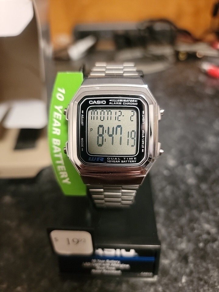 CASIO Illuminator Alarm Chrono Unisex Wrist Watch A178WA-1A New